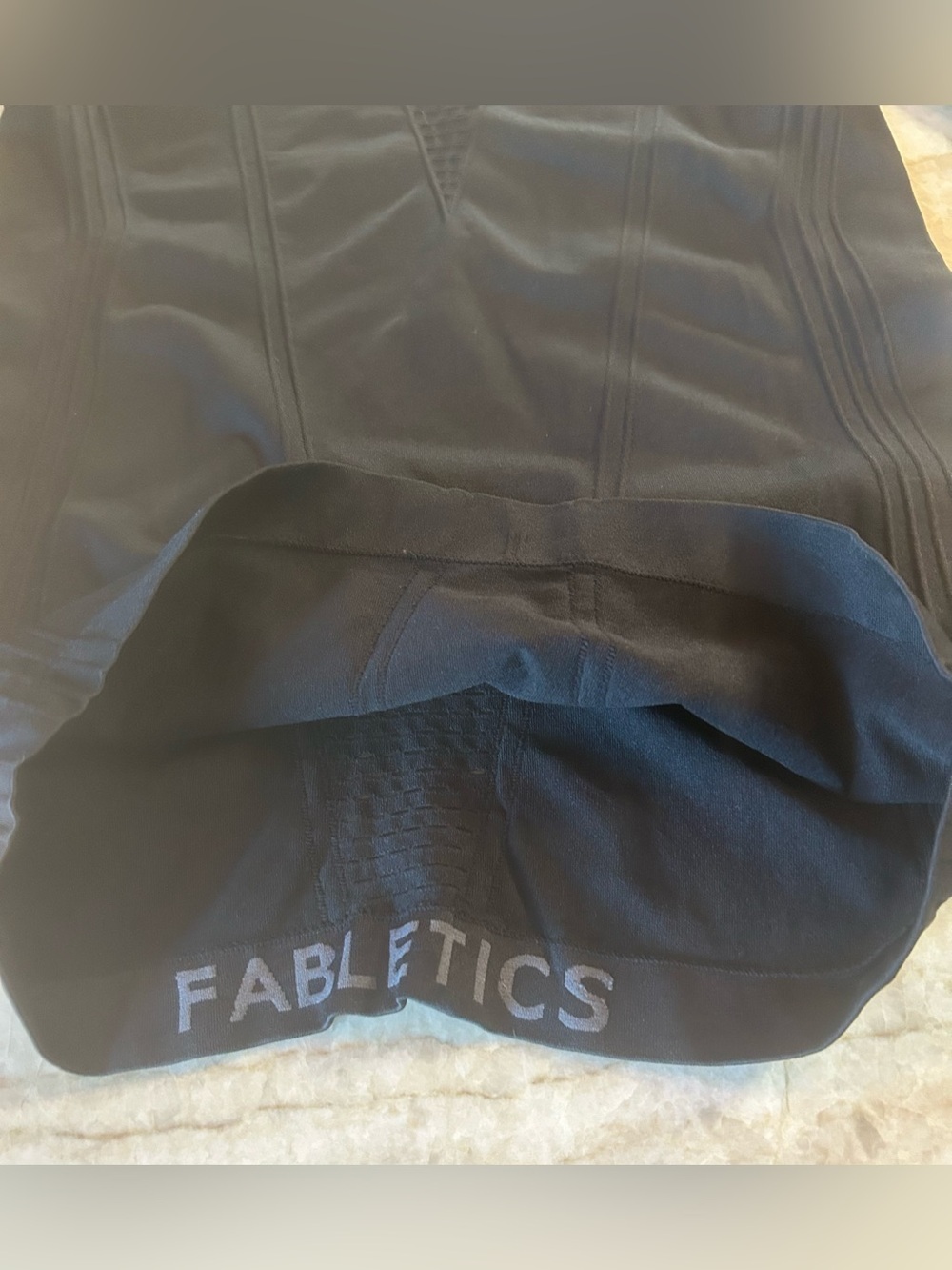Fabletics Black Long Sleeve Bodysuit S Mesh Panel Active Top - Picture 6 of 9